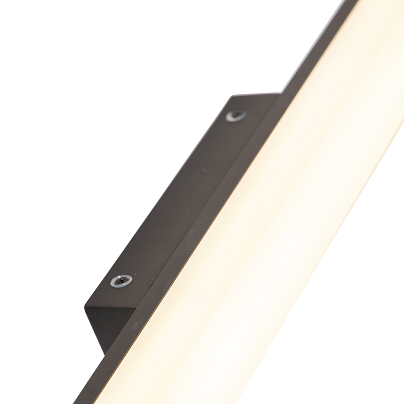 Applique murale de salle de bain moderne noire 62 cm IP44 - Cascada