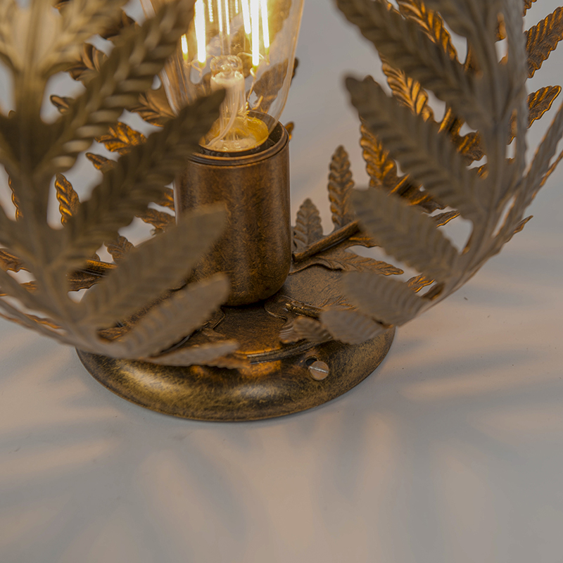 Plafonnier vintage doré 24 cm - Botanica
