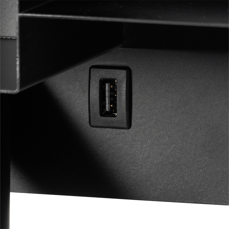 Aplique moderno negro con LED y USB - Thijs