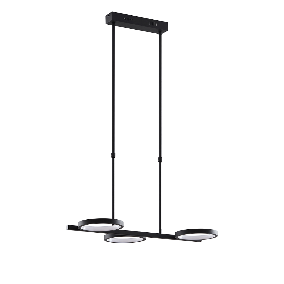 Lámpara colgante moderna negra con LED regulable en 3 pasos 3 luces - Vivé