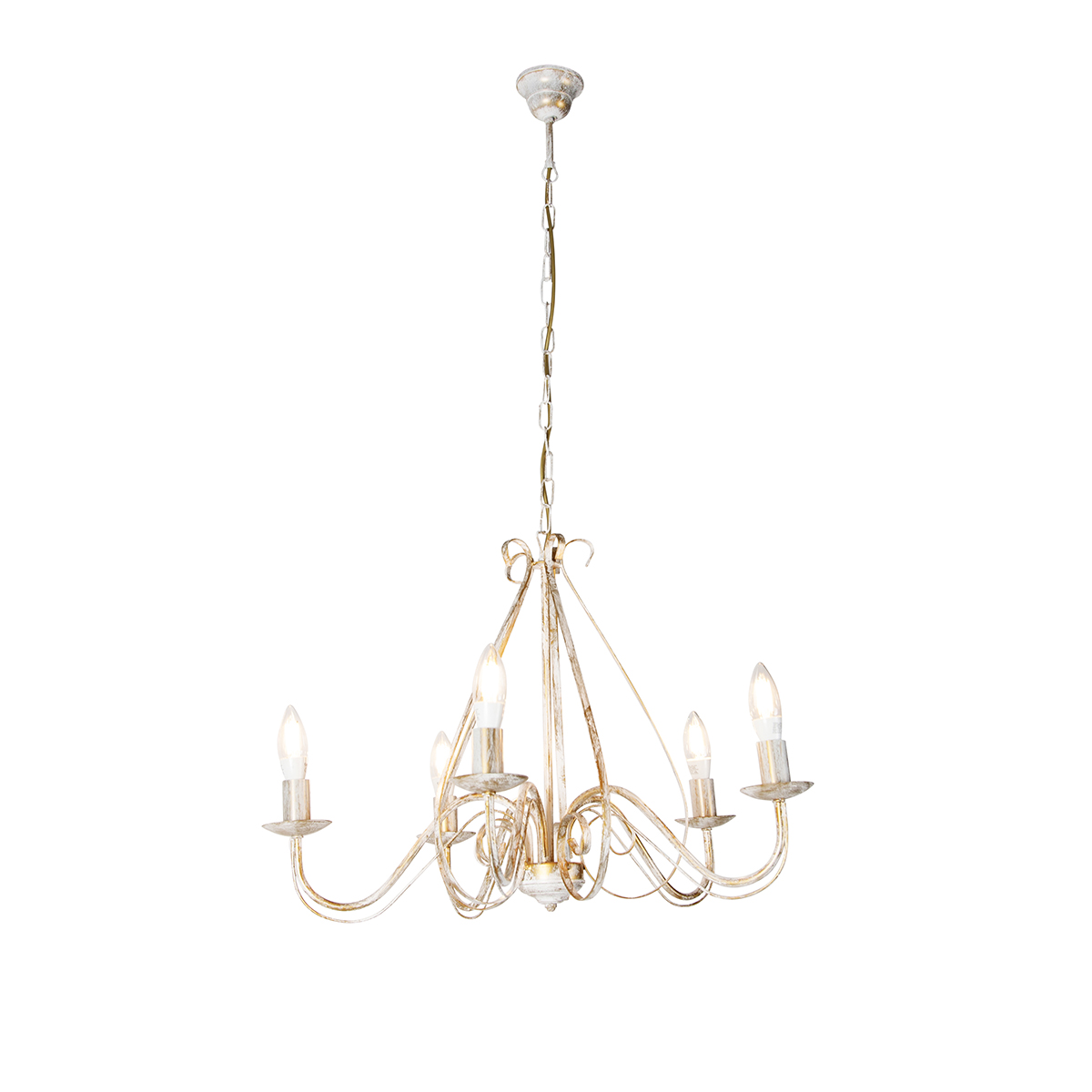 Smart Chandelier White 5-Light Incl. Wifi B35 - Giuseppe