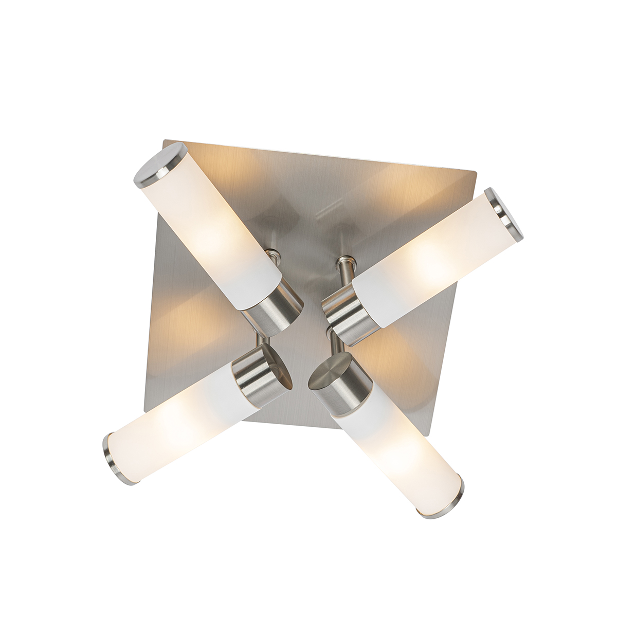 Modern Bathroom Ceiling Light Steel 4-Light IP44 - Bath