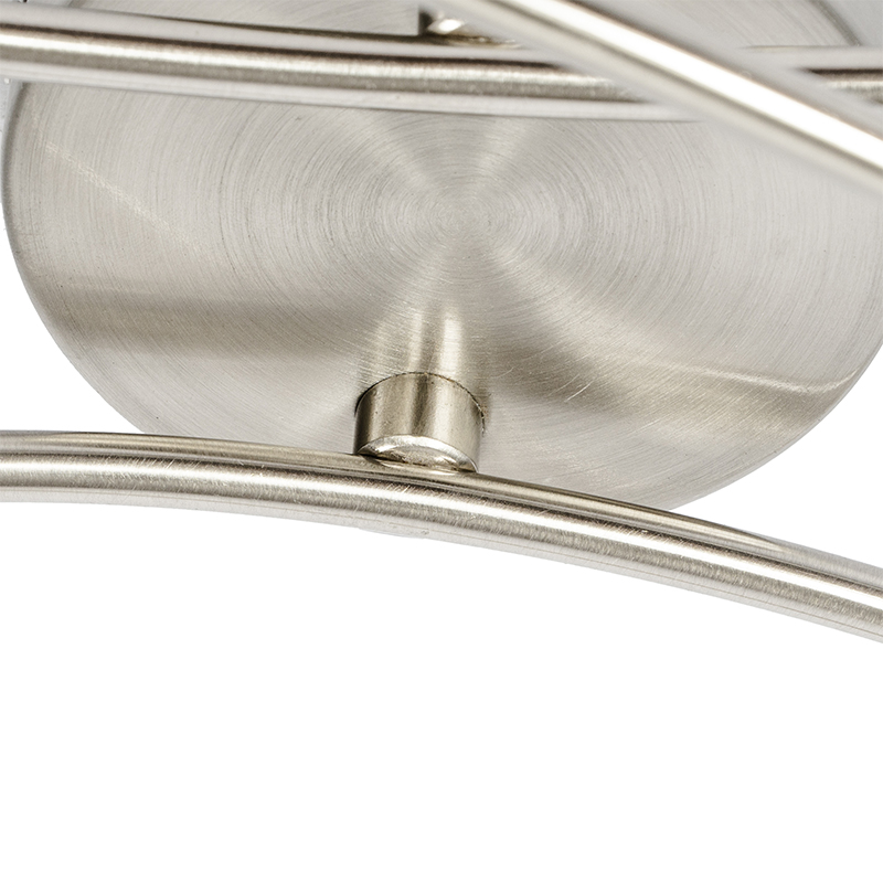 Moderne Deckenleuchte Stahl mit weißen Schirmen 4-Licht - Hetta