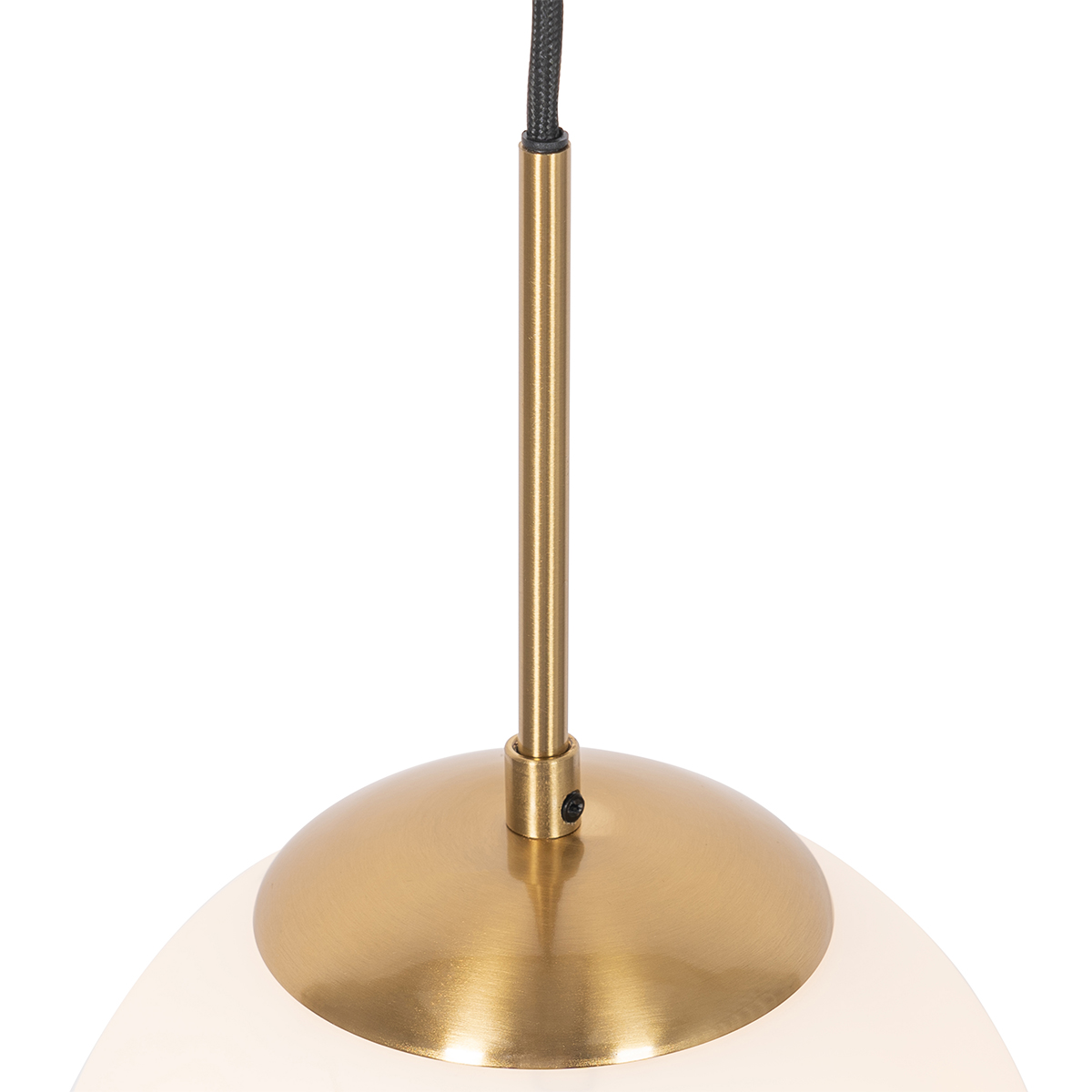 Art Deco Pendant Light Gold with Opal Glass - Flore