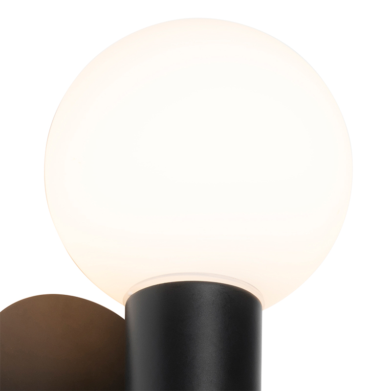 Aplique moderno negro IP44 2 luces - Cederic