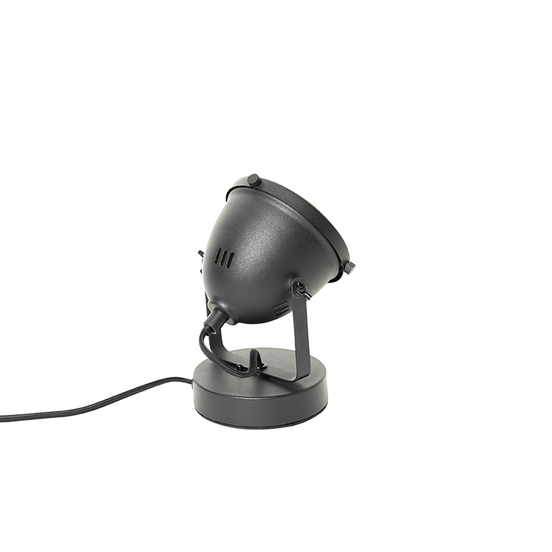 Lampe de table industrielle noire 18 cm - Emado
