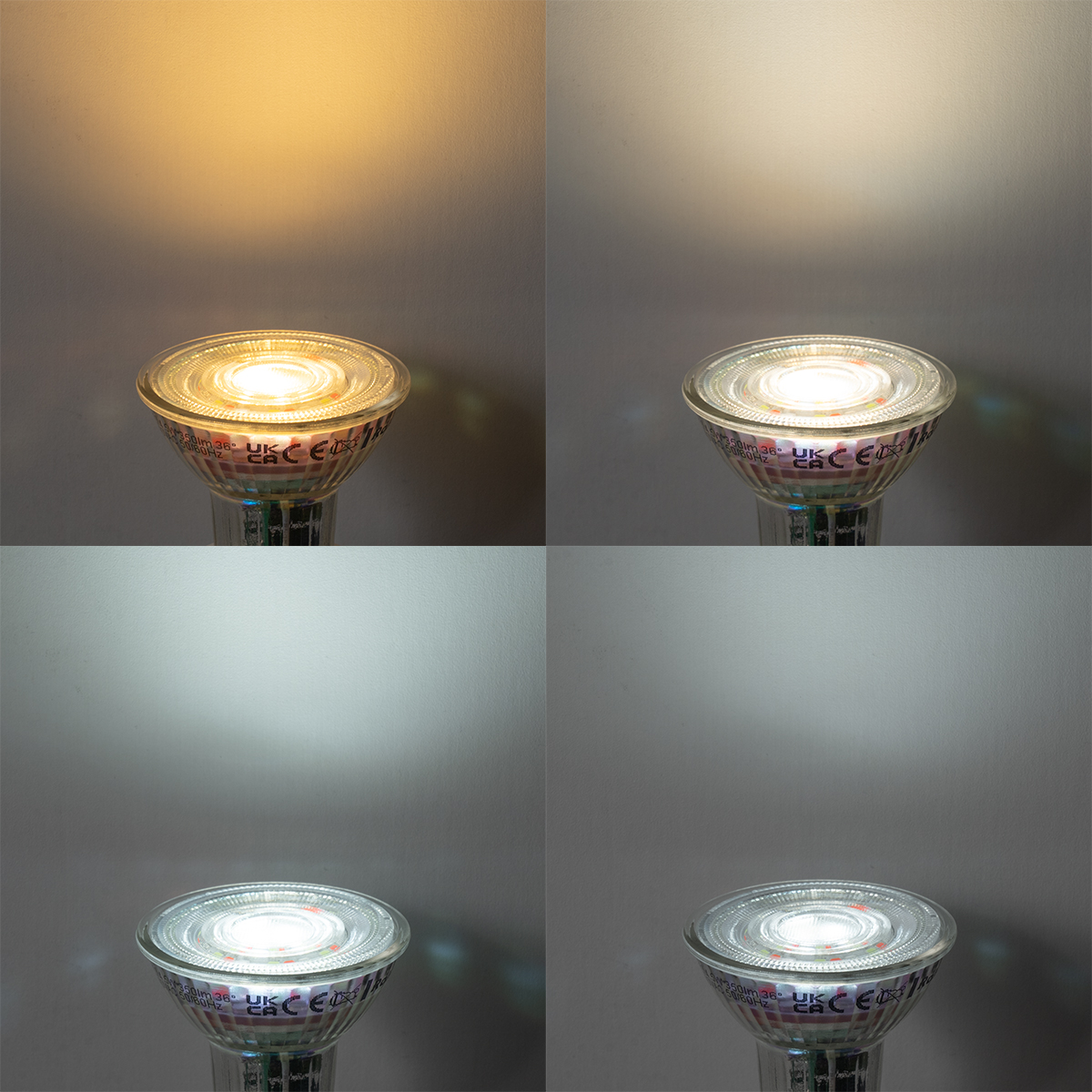 Bombilla LED inteligente GU10 50 transparente RGBW 4,5W 350 lm 2700-6000K