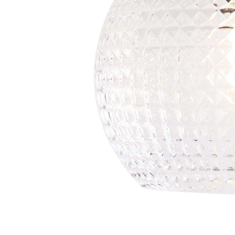 Art Deco Ceiling Lamp Brass with Clear Glass - Sphere