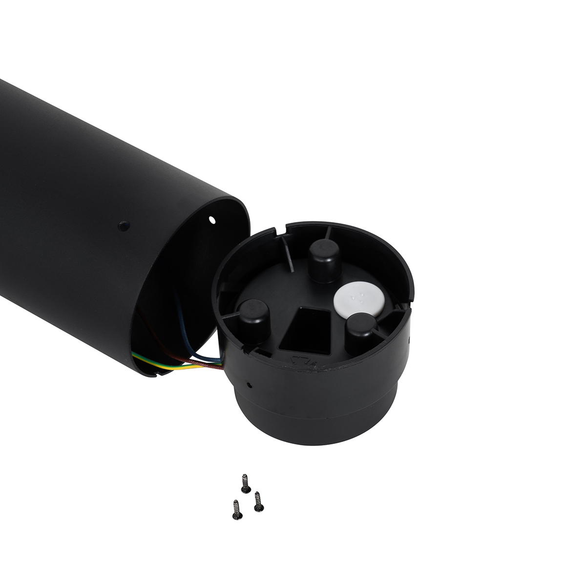 Lampada da terra da esterno nera con vetro opalino 50 cm IP44 - Huma