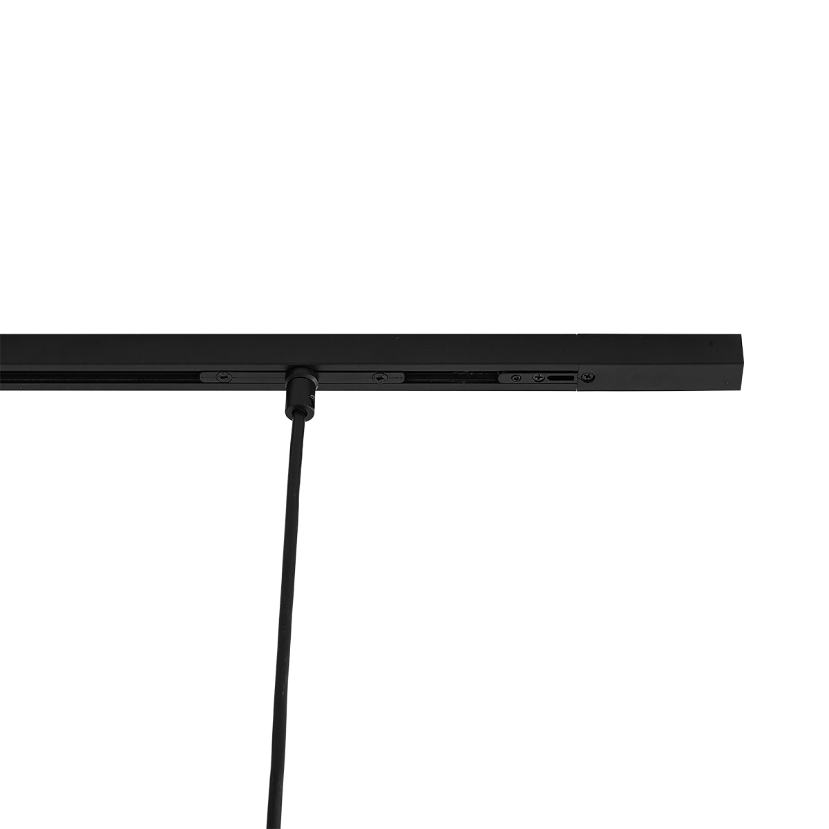 Sistema de iluminación de riel moderno con 3 luces colgantes beige con negro monofásico - Slimline Keno