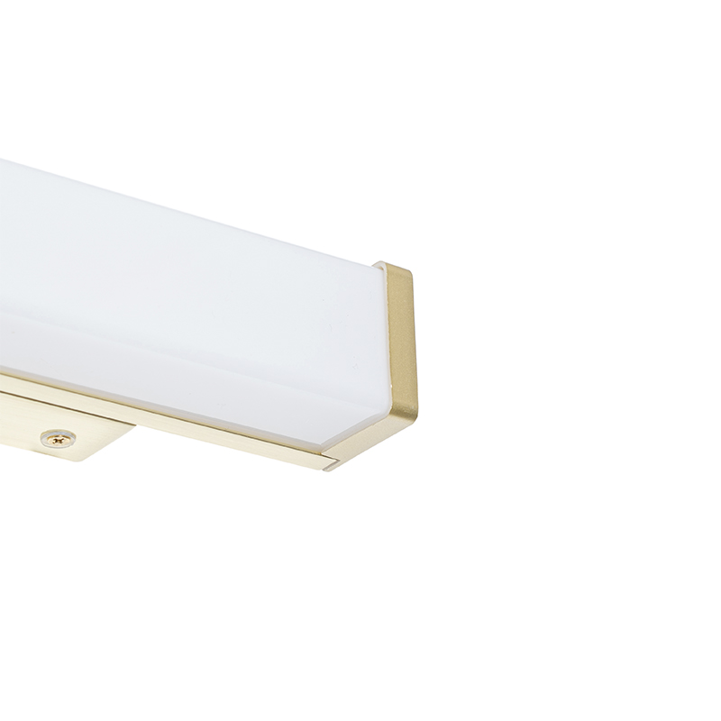 Applique murale de salle de bain en laiton 32 cm avec LED IP44 - Cascada
