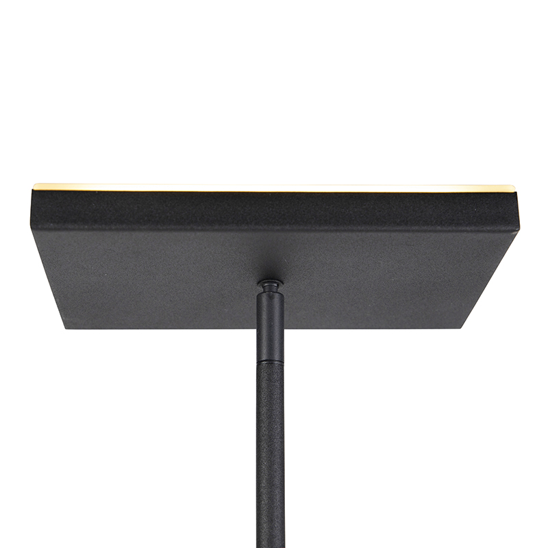 Lampada da terra uplighter quadrata nera braccio lettura JAZZY