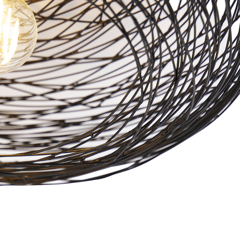 Plafoniera di design ovale nera - Sarella