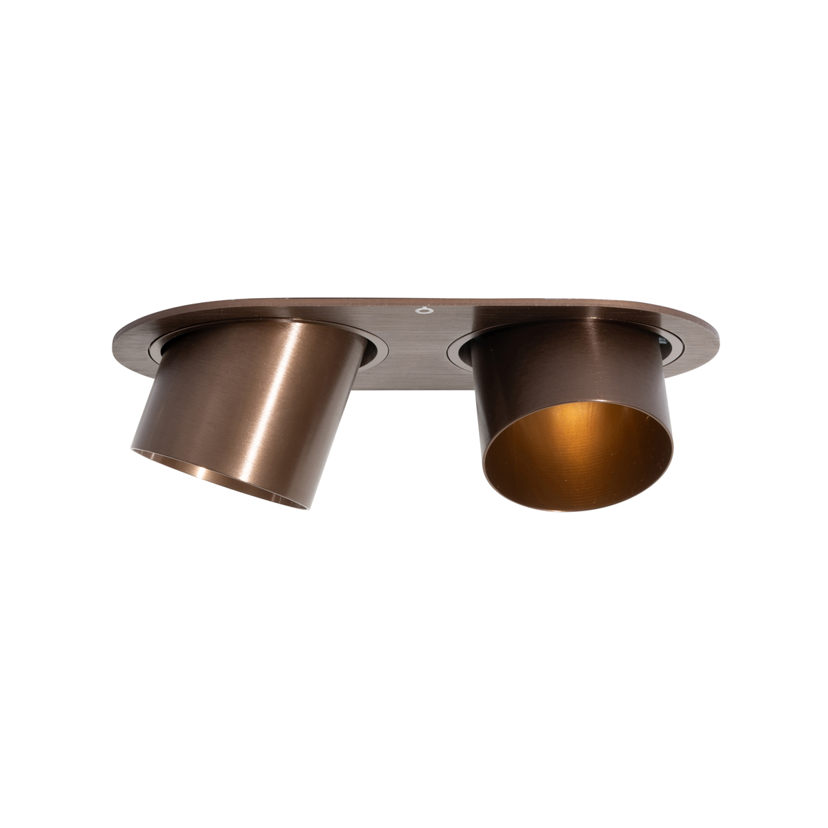Foco empotrado redondo bronce oscuro GU10 50 mm 2 luces - Installa