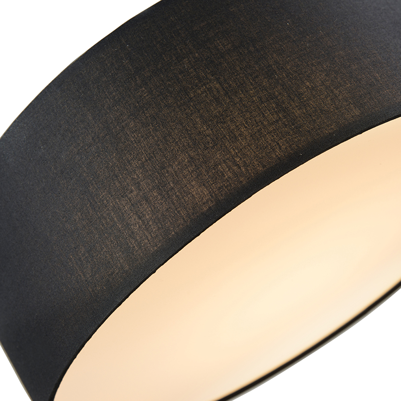 Plafón negro 40 cm con LED - Drum LED