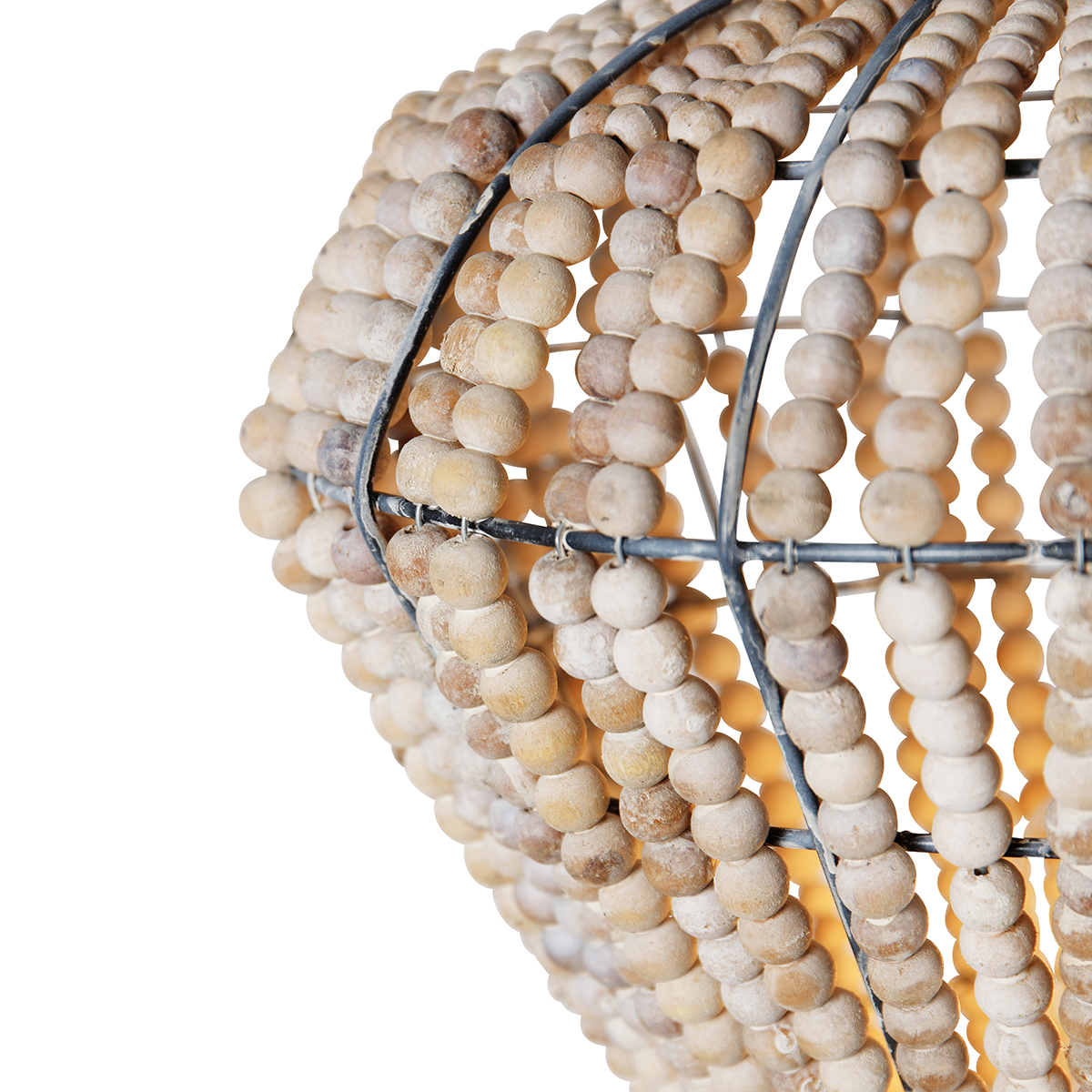 Oriental Floor Lamp Beige with Beads - Moti