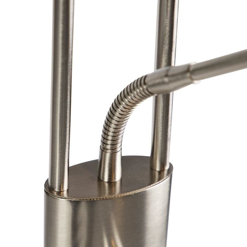 Lampadaire moderne en acier avec LED avec bras de lecture - Ibiza