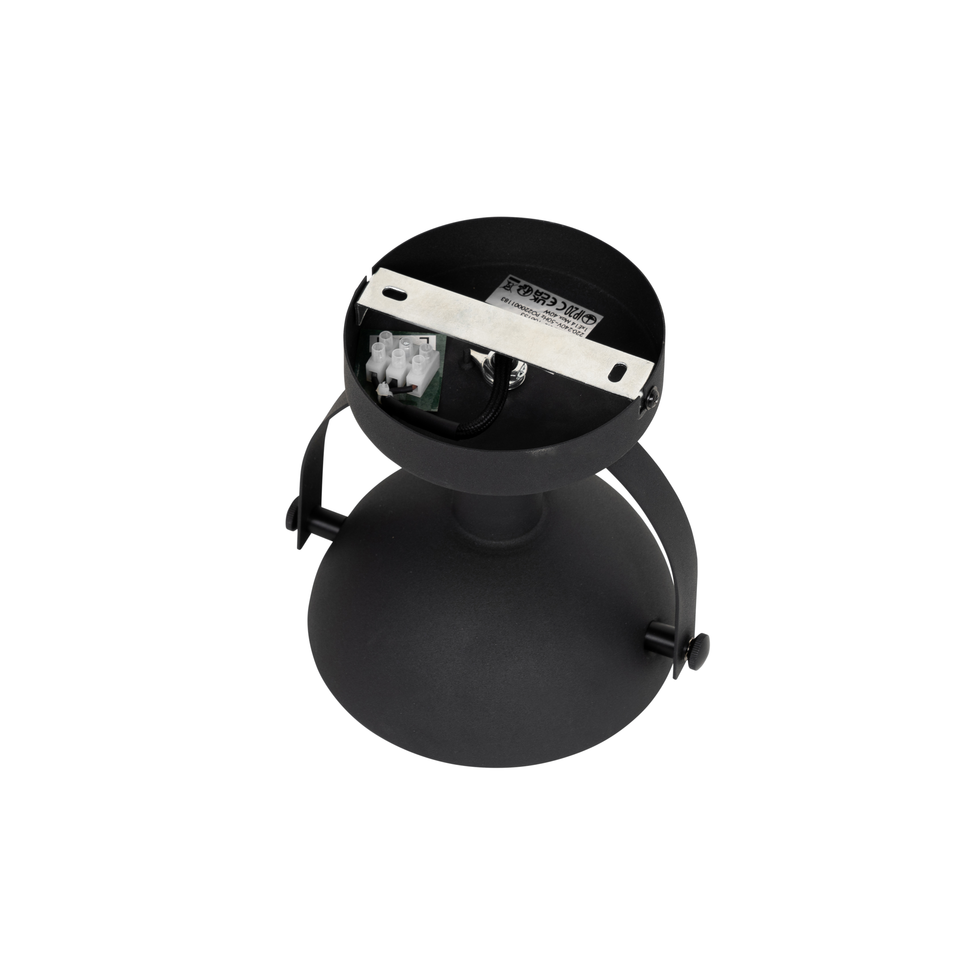 Industrial Ceiling Spot Black with Gold 15 cm Adjustable - Magnax