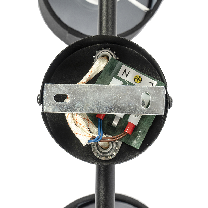 Faretto da soffitto nero con paralume nero 2 luci orientabile - Hetta