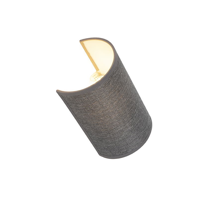 Lámpara de pared moderna gris - Simple Drum Jute
