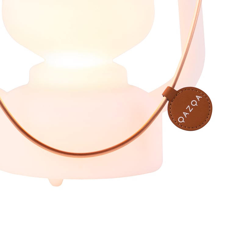 Lampe de table rechargeable 30 cm IP44 blanche - STORM SMALL