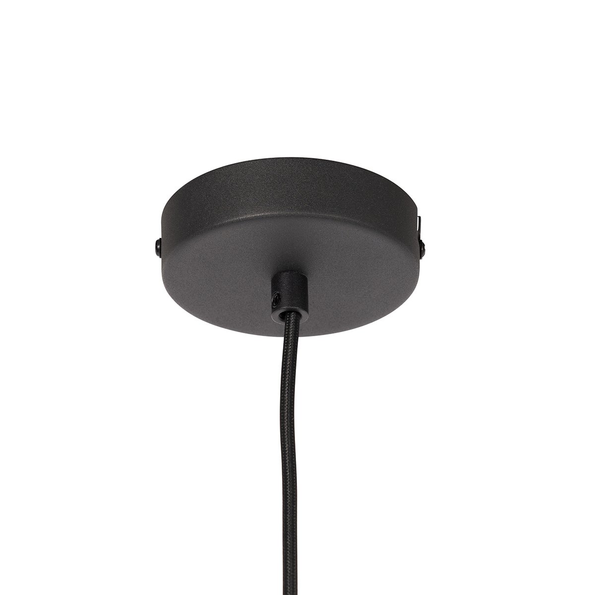 Art Deco Pendant Light Black with Smoke Glass - Flore