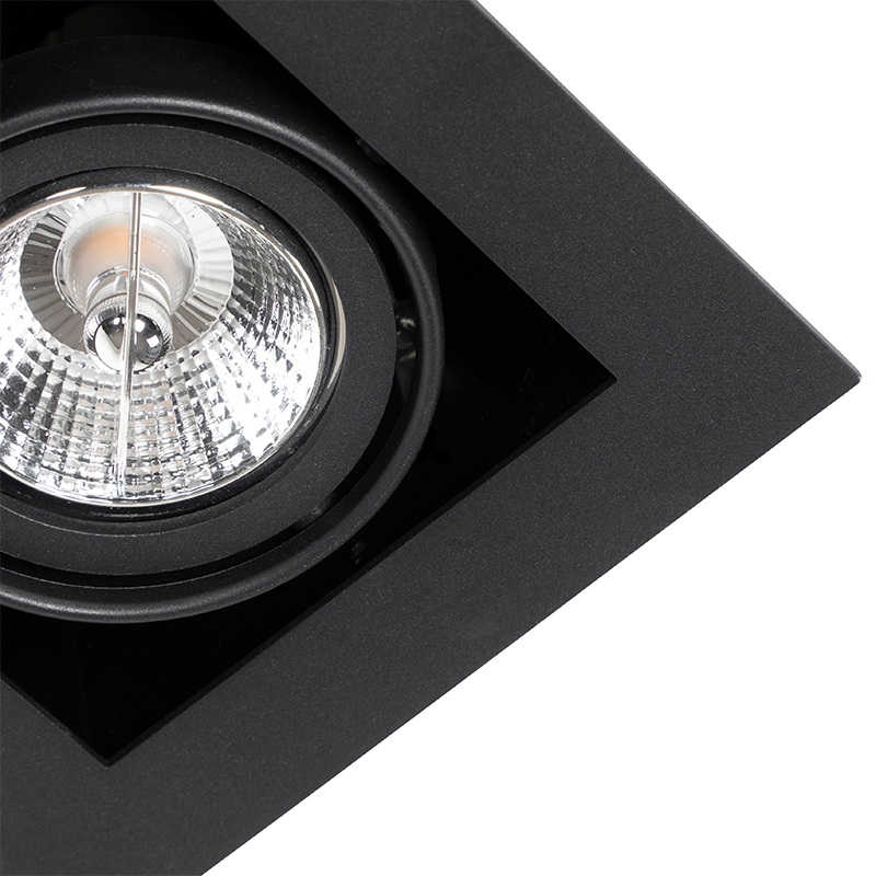 Foco empotrable inteligente negro 2-luces orientable incl. 2 Wifi GU10 70mm - Oneon 70
