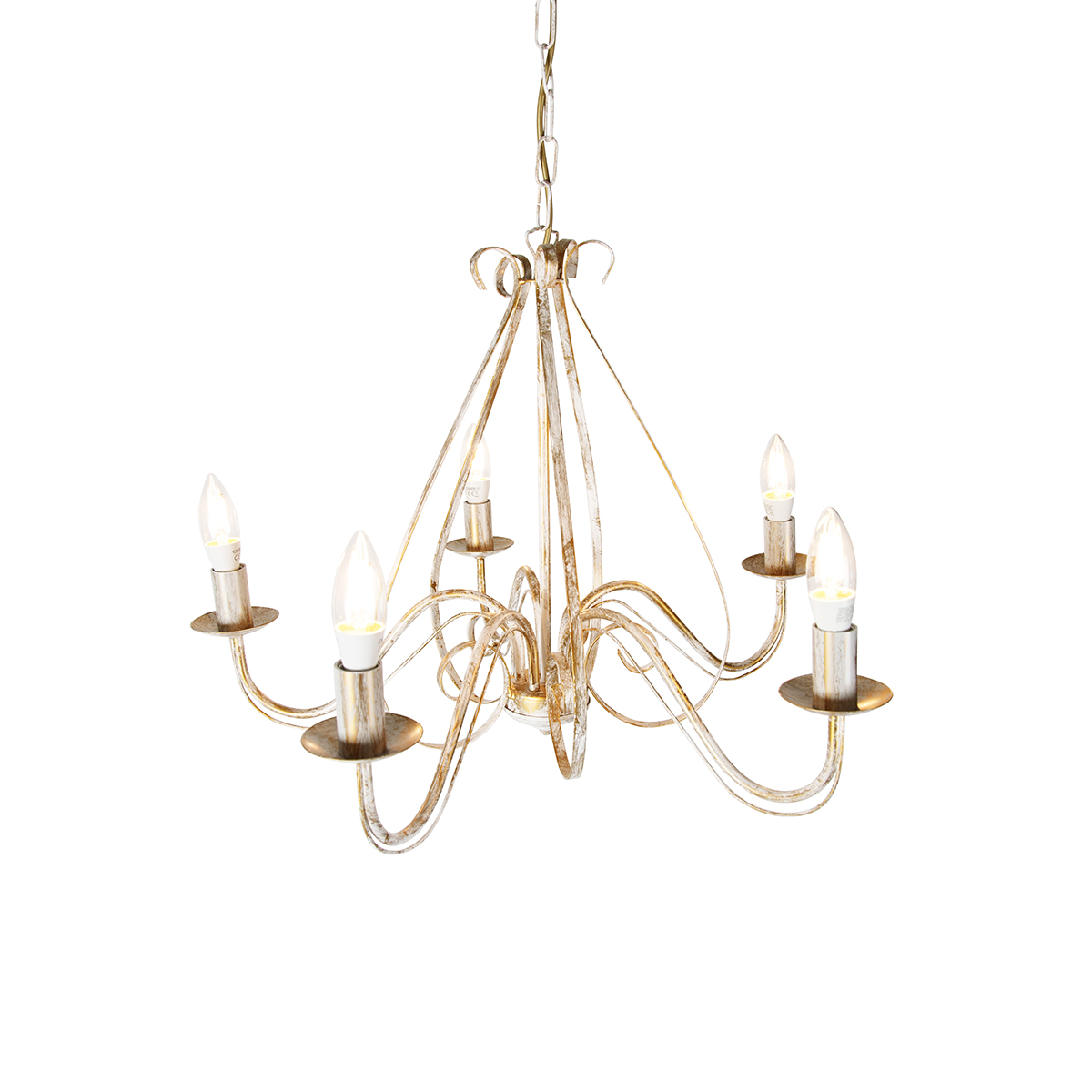 Smart Chandelier White 5-Light Incl. Wifi B35 - Giuseppe