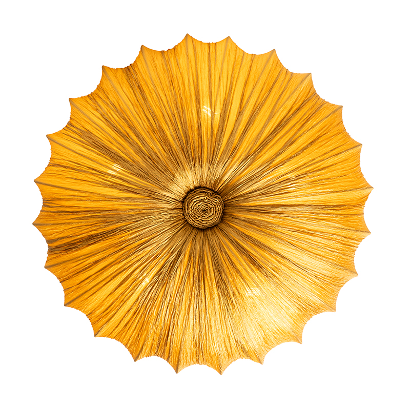 Plafón de diseño dorado 60 cm 5-luces - Plu