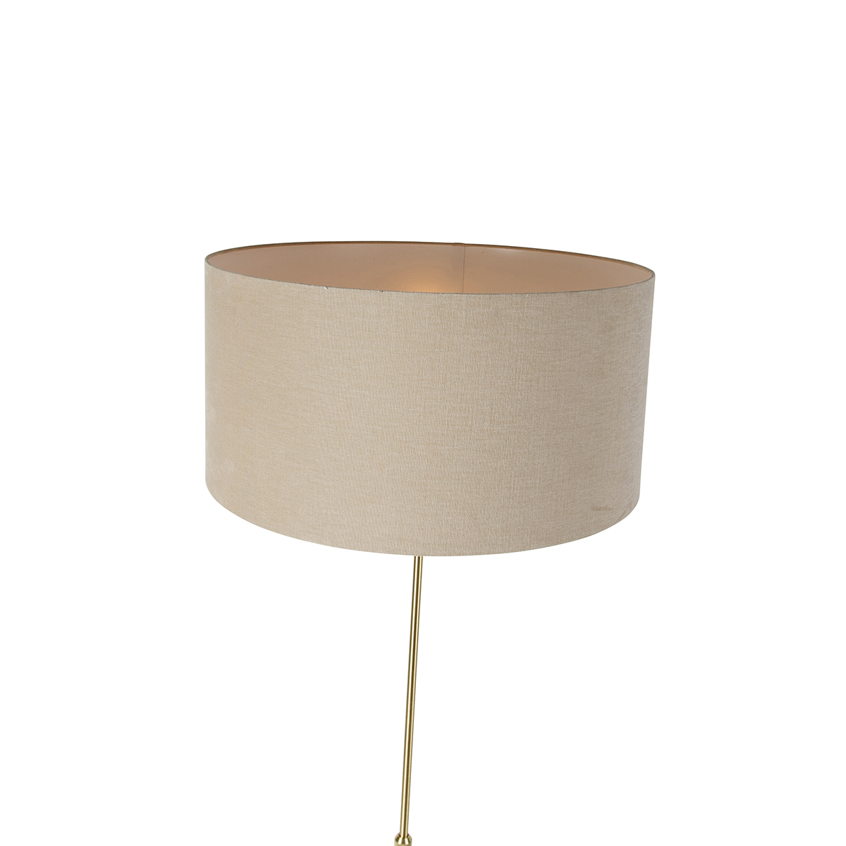 Lámpara de pie regulable dorada con pantalla marrón claro 50 cm - Parte