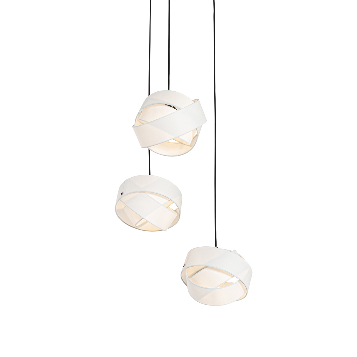 Lámpara colgante moderna blanca 3 luces - Cloth