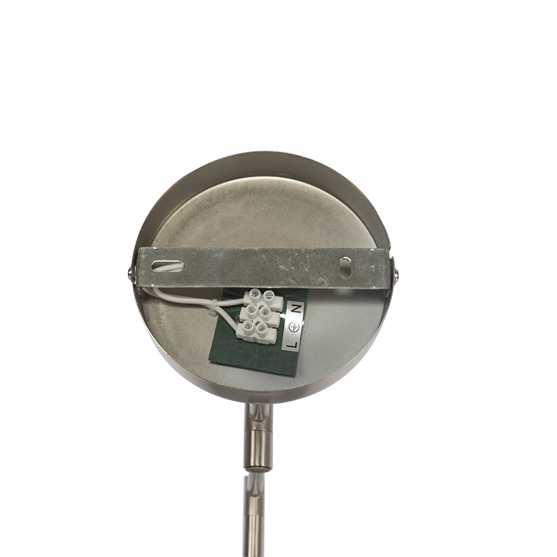 Applique murale en acier avec abat-jour blanc et bras orientable - Ladas Deluxe