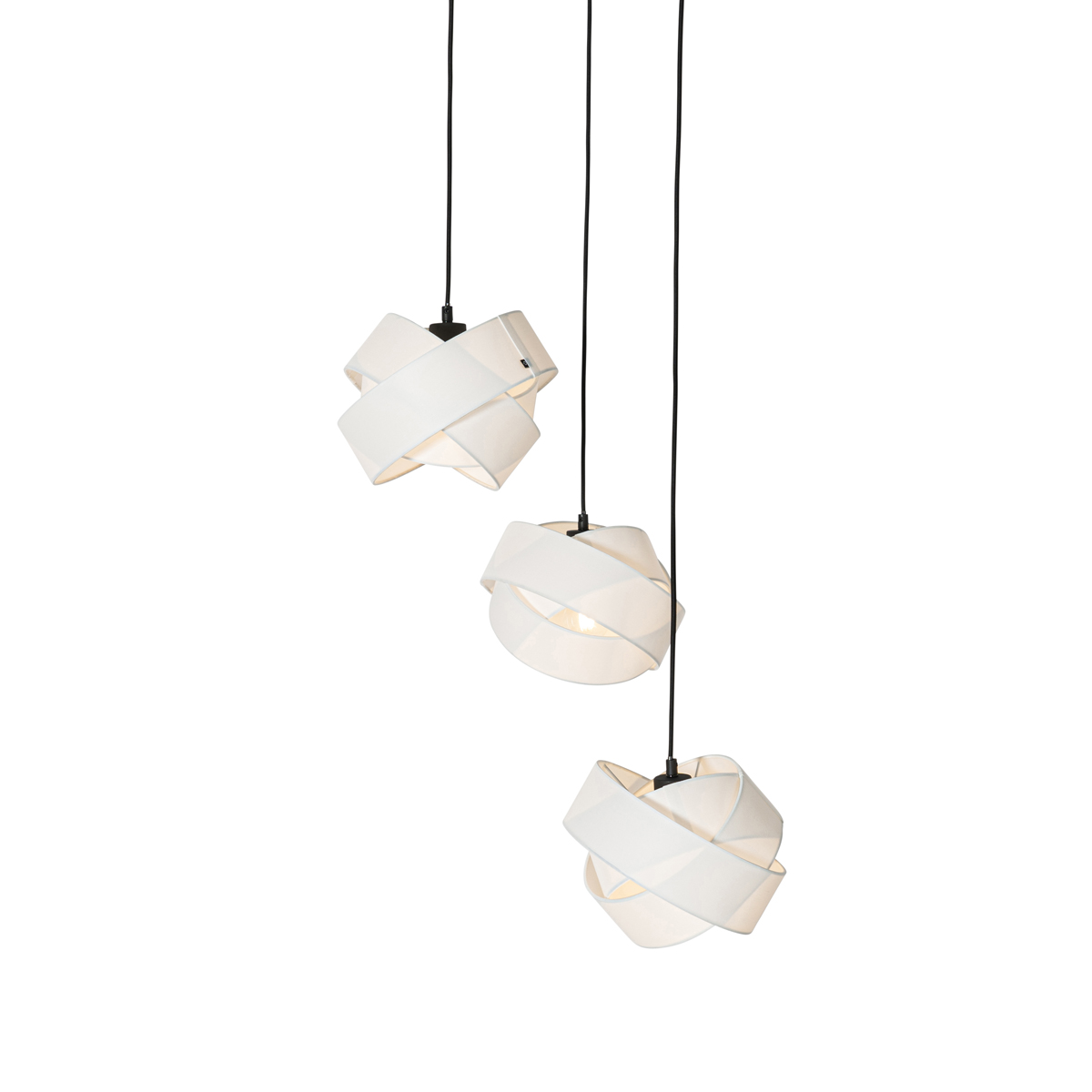 Lámpara colgante moderna blanca 3 luces - Cloth