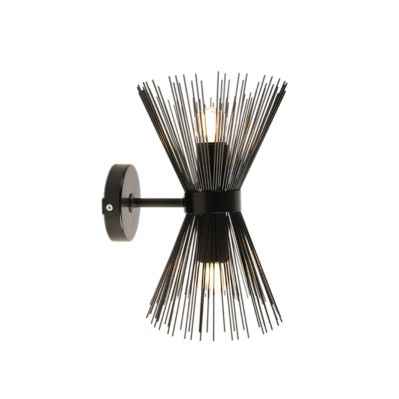 Aplique Art Deco negro 2 luces - Broom