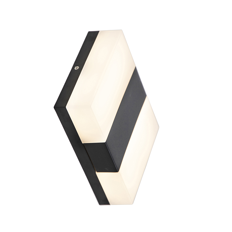 Modern Black Outdoor Wall Light IP44 Incl. LED - Dualy