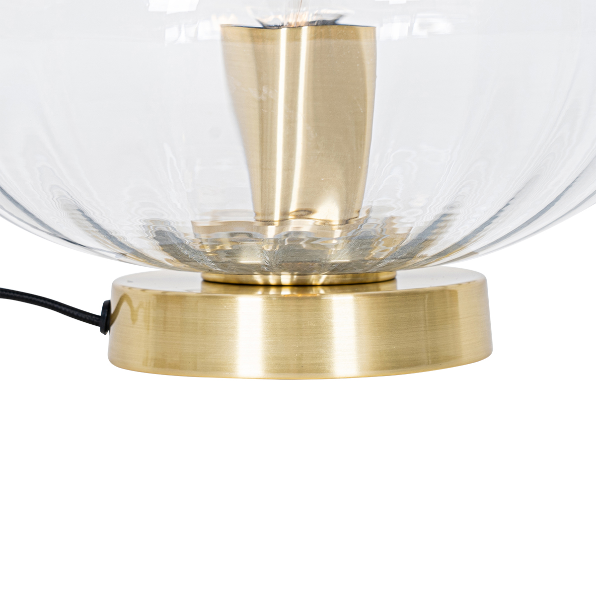 Art Deco Table Lamp Gold with Glass - Ayesha