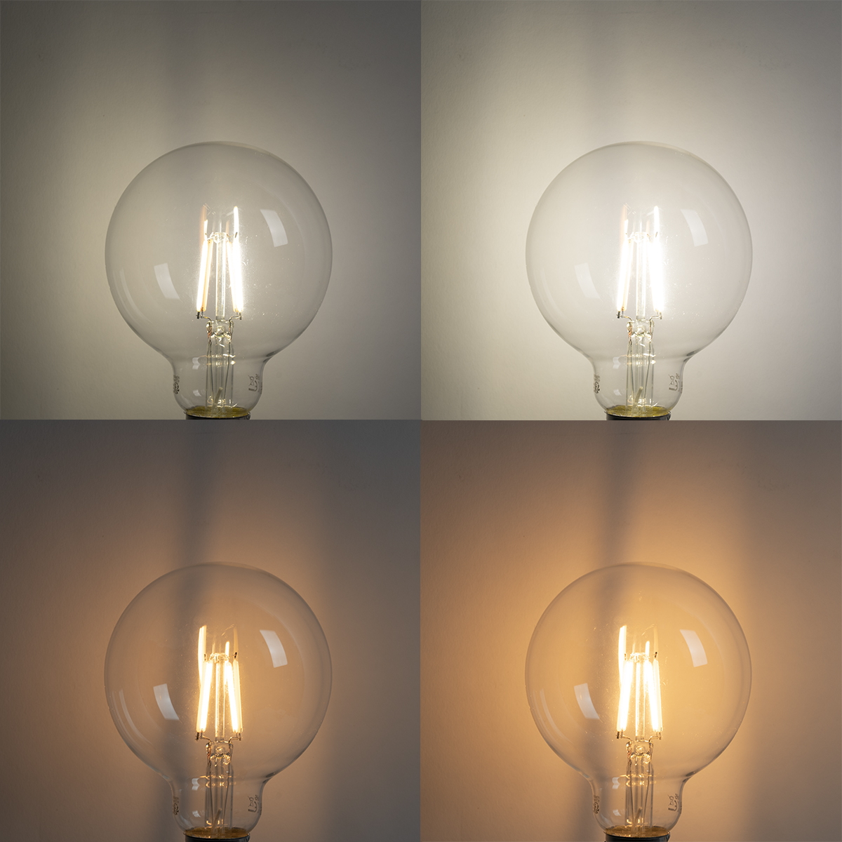 Set of 5 Smart E27 LED Bulbs G95 4.5W 470lm 2700-6500K