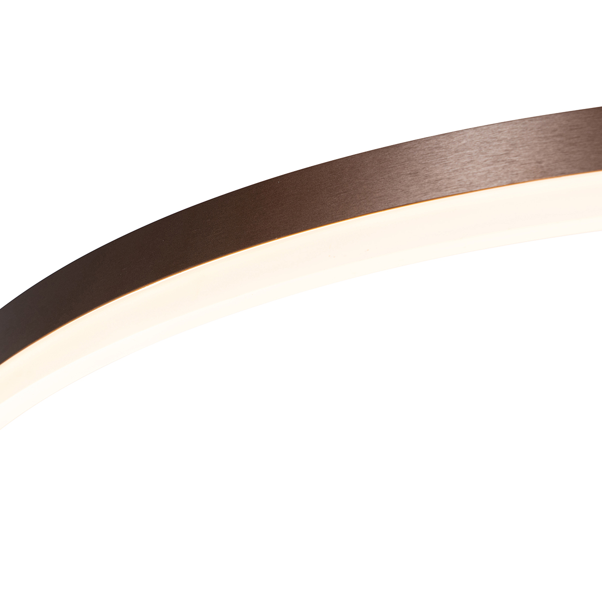 Lámpara colgante de bronce oscuro 80 cm con LED regulable en 3 pasos - Anello