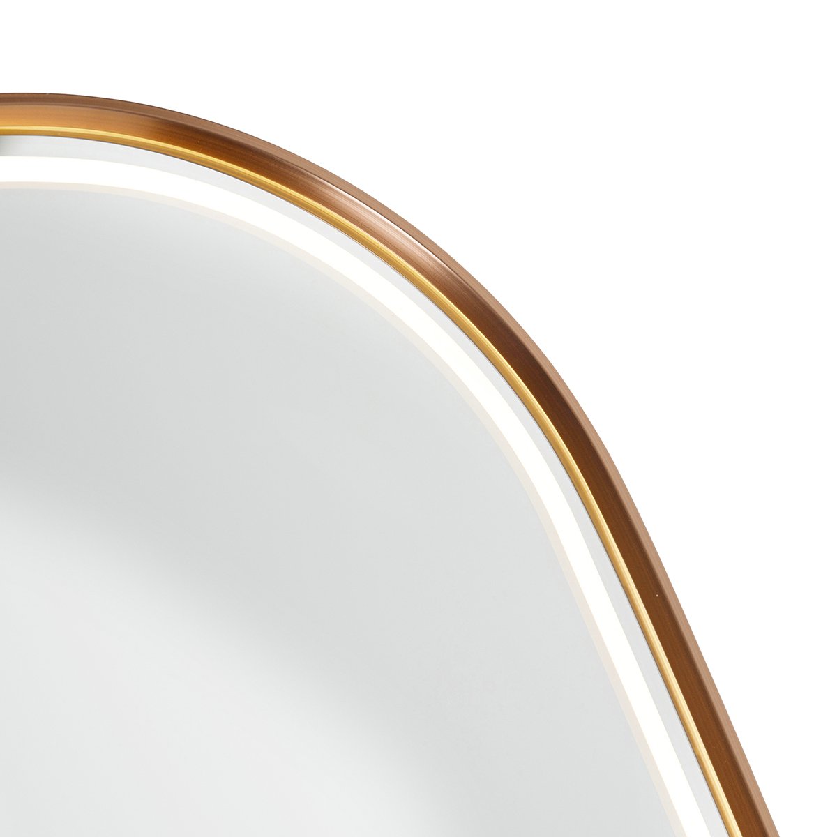Bathroom mirror rose gold incl. LED and touch dimmer Geraldien