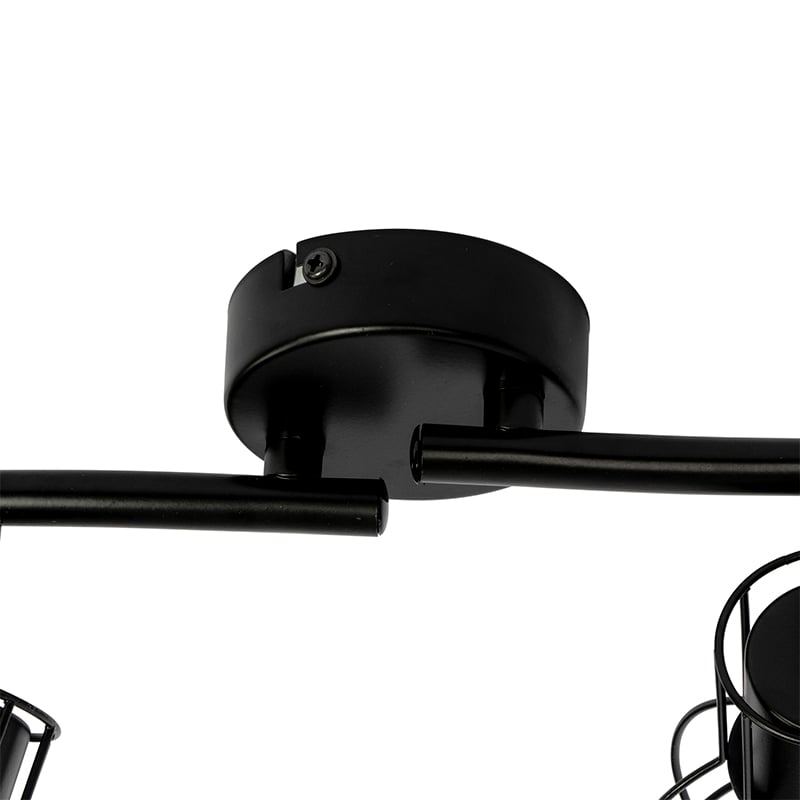 Foco de techo moderno negro 86 cm 4-luces - Botu