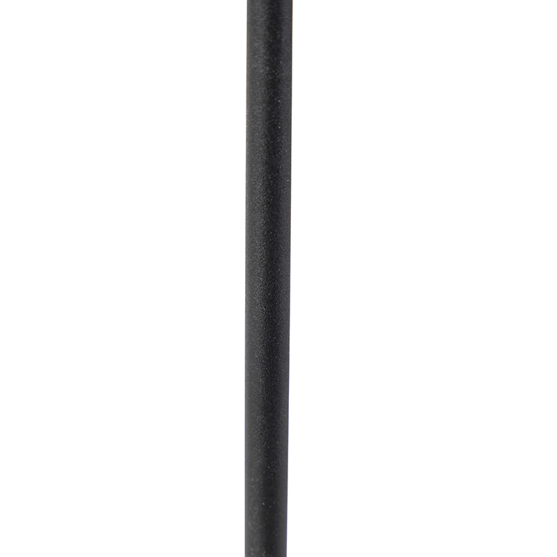 Table Lamp Black with Linen Lampshade Black 35 cm Adjustable - Parte