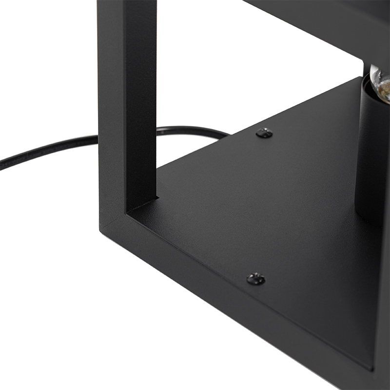 Lámpara de mesa industrial negra - Cage Rack