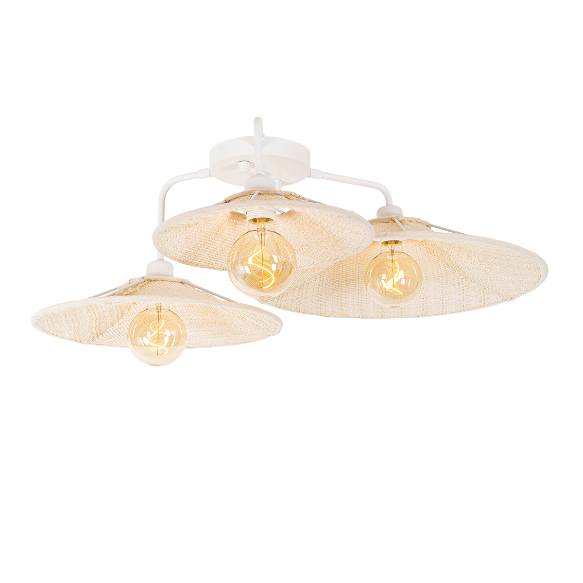 Aplique de diseño blanco con tejido 3 luces - Jane