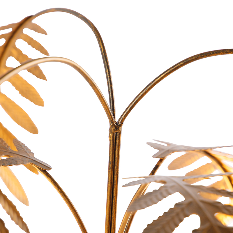 Art Deco Tischlampe Gold 3-Licht - Botanica