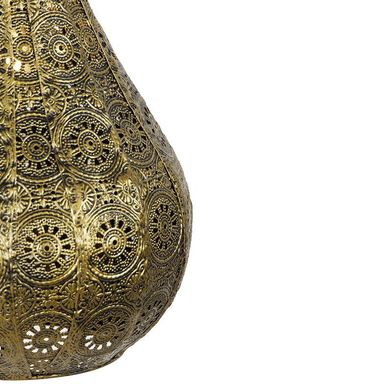 Lámpara colgante de estilo oriental dorada - Billa Dia