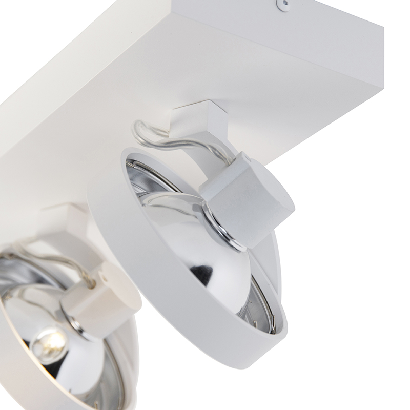 Foco de diseño blanco regulable 2 luces - Go