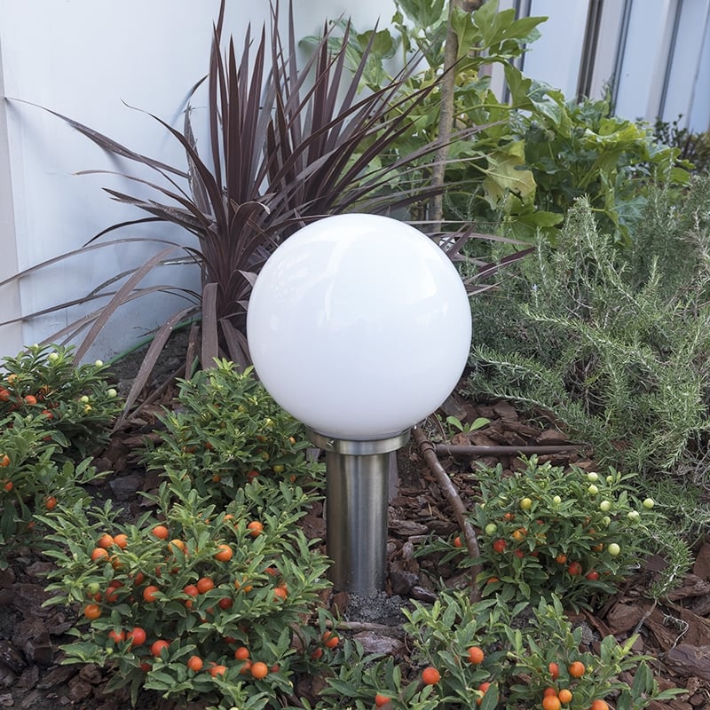 QAZQA Moderno Baliza moderna acero inoxidable 50cm IP44 - SFERA