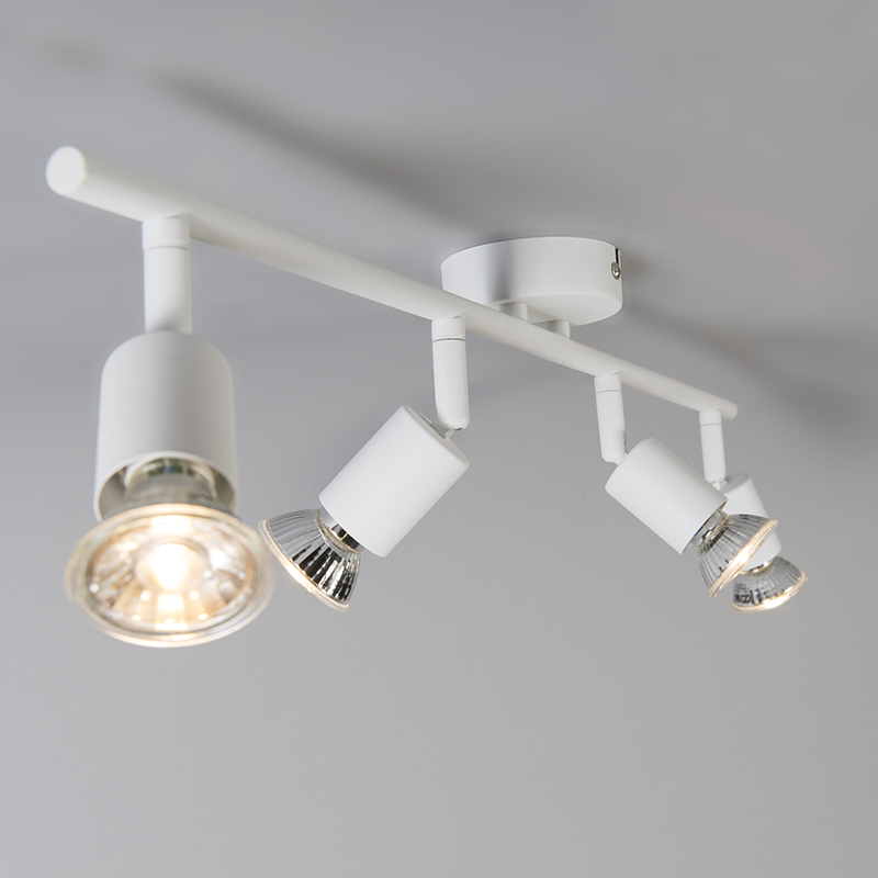 Foco moderno blanco inclinable 4 luces - Jeany