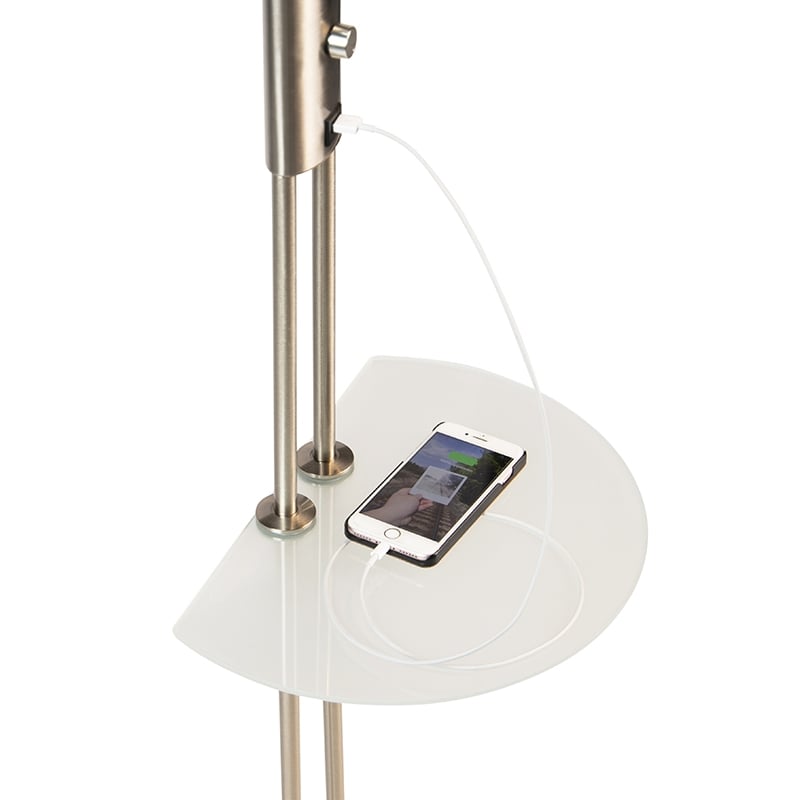 Uplighter acero flexo LED USB - SEVILLA