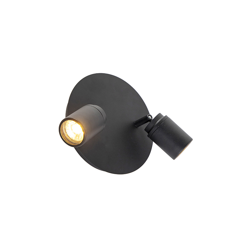 Faretto moderno smart nero incl. GU10 2 luci IP44 - Ducha